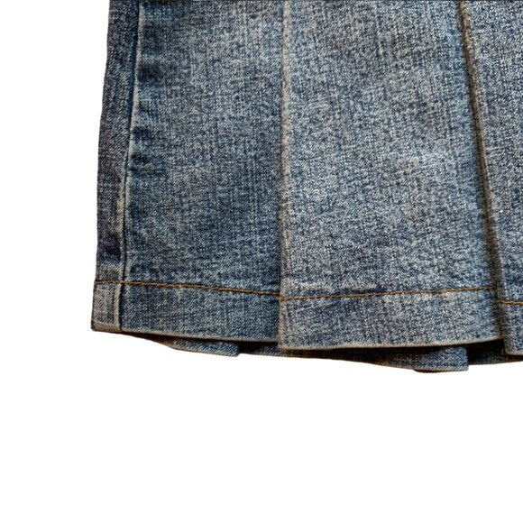 REQUEST - Denim - Blue Jeans Mini pleated skirt with zip details - medium - Picture 2 of 12